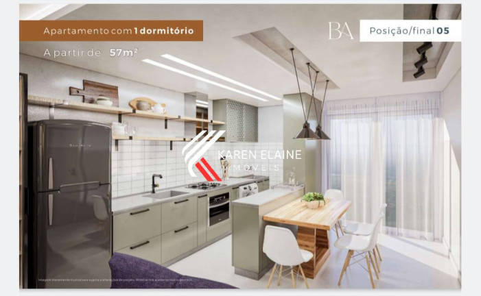 Imagem Apartamento com 1 Quarto à Venda, 57 m² em Barreiros - São José
