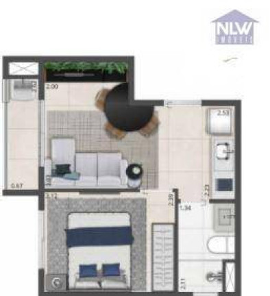 Apartamento com 1 Quarto à Venda, 27 m² em Indianópolis - São Paulo