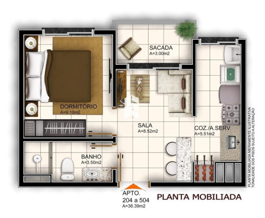 Imagem Apartamento com 1 Quarto à Venda, 42 m² em Camobi - Santa Maria