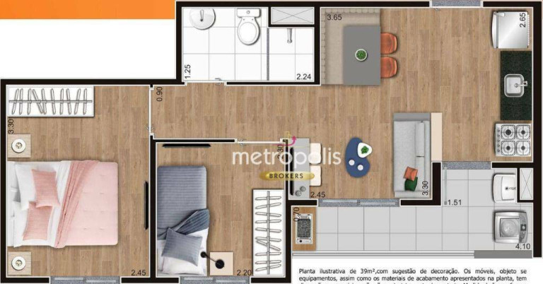 Apartamento com 2 Quartos à Venda, 39 m² em Itaquera - São Paulo