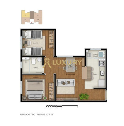 Imagem Imóvel com 2 Quartos à Venda, 50 m² em Perobas - Contagem
