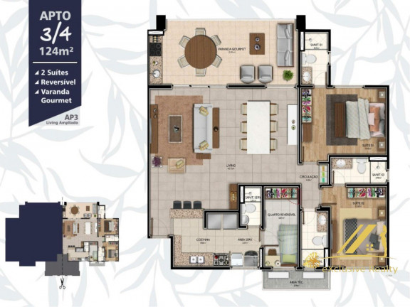 Imagem Apartamento com 3 Quartos à Venda, 68 m² em Palame - Esplanada