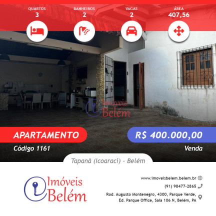 Apartamento com 3 Quartos à Venda, 407 m² em Tapanã (icoaraci) - Belém