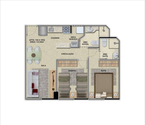 Imagem Apartamento com 2 Quartos à Venda, 43 m² em Boa Viagem - Recife
