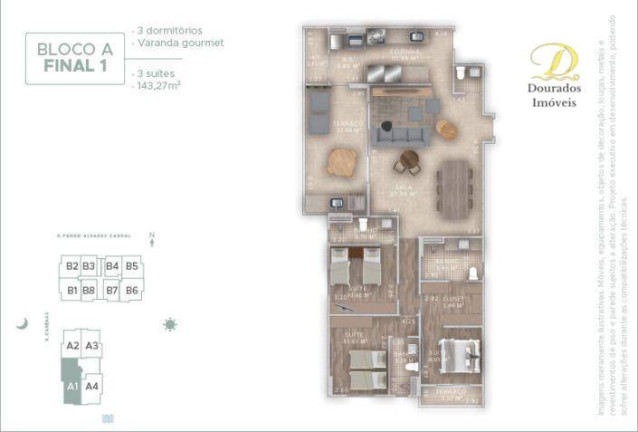 Imagem Apartamento com 3 Quartos à Venda, 143 m² em Aviação - Praia Grande