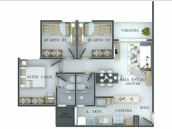 Imagem Apartamento à Venda, 55 m² em Todos Os Santos - Teresina Imagem Apartamento à Venda, 55 m² em Todos Os Santos - Teresina