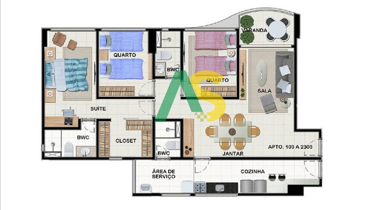 Imagem Imóvel com 3 Quartos à Venda, 99 m² em Casa Caiada - Olinda Imagem Imóvel com 3 Quartos à Venda, 99 m² em Casa Caiada - Olinda