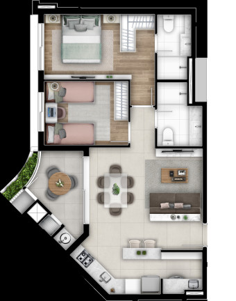 Imagem Apartamento com 2 Quartos à Venda, 68 m² em Cabral - Curitiba
