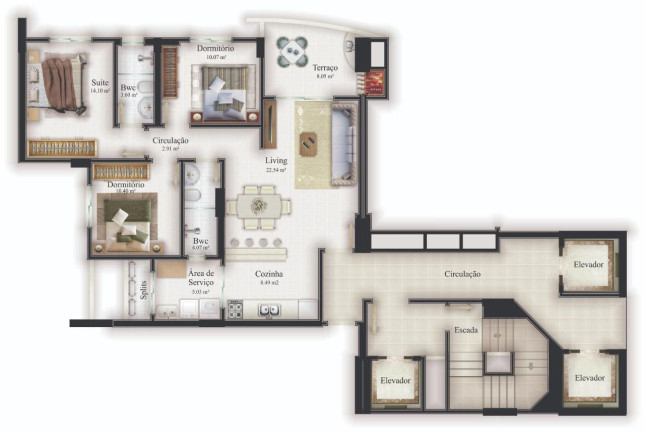 Imagem Apartamento com 3 Quartos à Venda, 123 m² em Fazenda - Itajaí