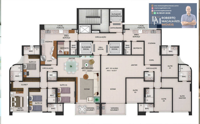 Imagem Apartamento com 4 Quartos à Venda, 166 m² em Monteiro - Recife Imagem Apartamento com 4 Quartos à Venda, 166 m² em Monteiro - Recife