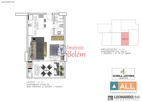 Imagem Apartamento com 1 Quarto à Venda, 40 m² em Umarizal - Belém