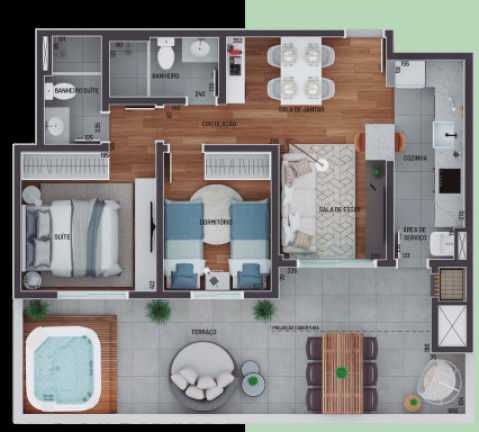 Imagem Apartamento com 3 Quartos à Venda, 73 m² em Tingui - Curitiba