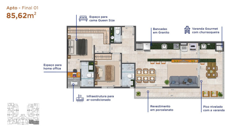 Imagem Apartamento com 2 Quartos à Venda, 61 m² em Praia Grande - Ubatuba