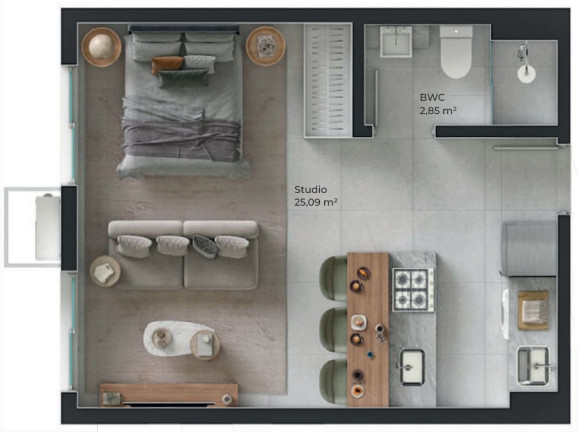 Imagem Apartamento com 2 Quartos à Venda, 51 m² em Barreiros - São José