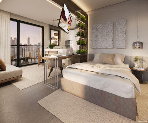 Imagem Apartamento com 1 Quarto à Venda, 48 m² em Batel - Curitiba