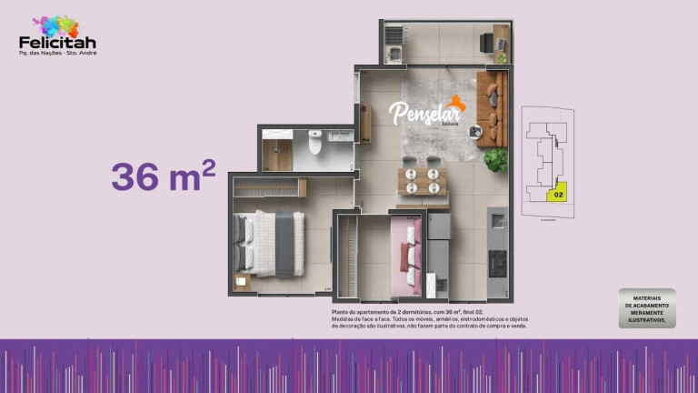 Imagem Apartamento com 2 Quartos à Venda, 44 m² em Parque Das Nações - Santo André Imagem Apartamento com 2 Quartos à Venda, 44 m² em Parque Das Nações - Santo André