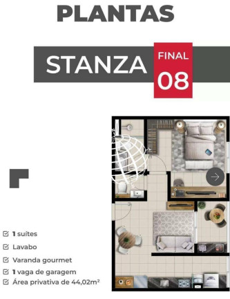 Imagem Apartamento com 1 Quarto à Venda, 44 m² em Atibaia Jardim - Atibaia