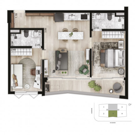 Imagem Apartamento com 2 Quartos à Venda, 59 m² em Vila Nova Conceição - São Paulo