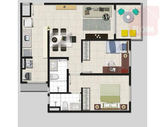 Imagem Apartamento com 2 Quartos para Alugar, 65 m² em Brás - São Paulo Imagem Apartamento com 2 Quartos para Alugar, 65 m² em Brás - São Paulo