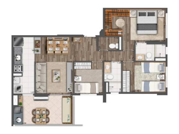 Imagem Imóvel com 3 Quartos à Venda, 81 m² em Vila Andrade - São Paulo