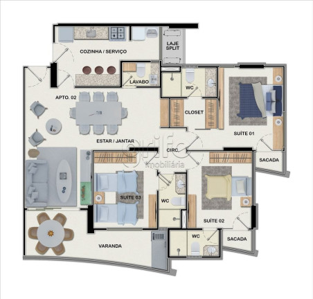 Imagem Apartamento com 3 Quartos à Venda, 100 m² em Aldeota - Fortaleza