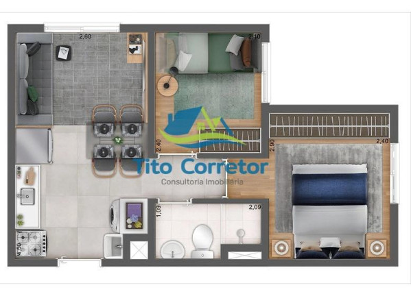 Imagem Apartamento com 2 Quartos à Venda, 33 m² em Parque Novo Mundo - São Paulo Imagem Apartamento com 2 Quartos à Venda, 33 m² em Parque Novo Mundo - São Paulo