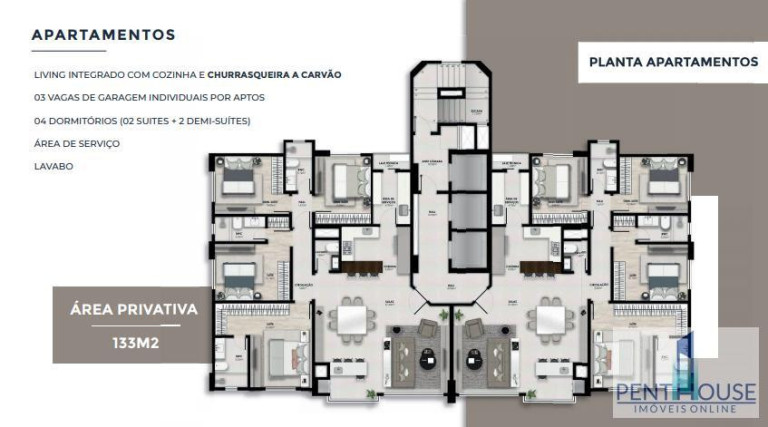 Imagem Apartamento com 4 Quartos à Venda, 133 m² em Centro - Balneário Camboriú