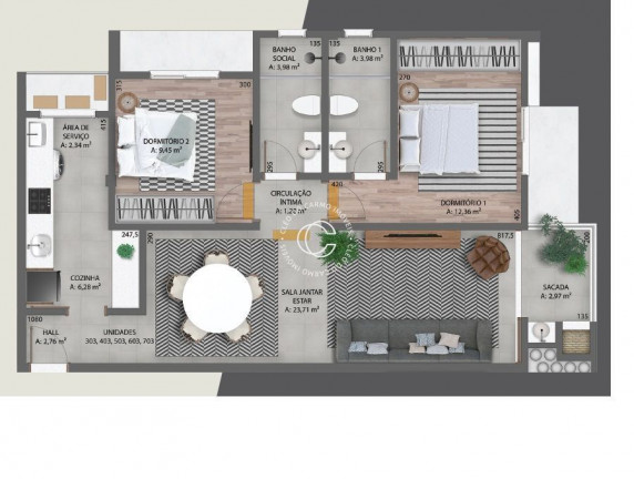 Imagem Apartamento com 2 Quartos à Venda, 79 m² em Camobi - Santa Maria Imagem Apartamento com 2 Quartos à Venda, 79 m² em Camobi - Santa Maria