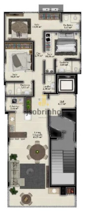 Apartamento com 3 Quartos à Venda, 108 m² em Perequê - Porto Belo