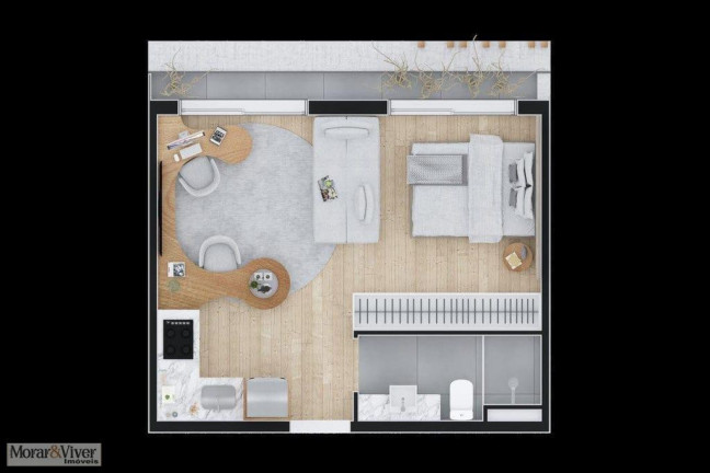 Imagem Apartamento com 1 Quarto à Venda, 32 m² em Batel - Curitiba