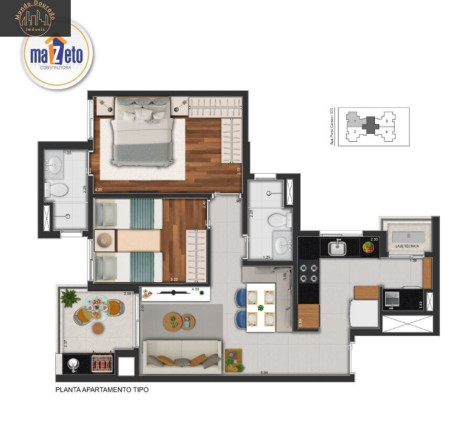 Imagem Apartamento com 2 Quartos à Venda, 64 m² em Campestre - Santo André