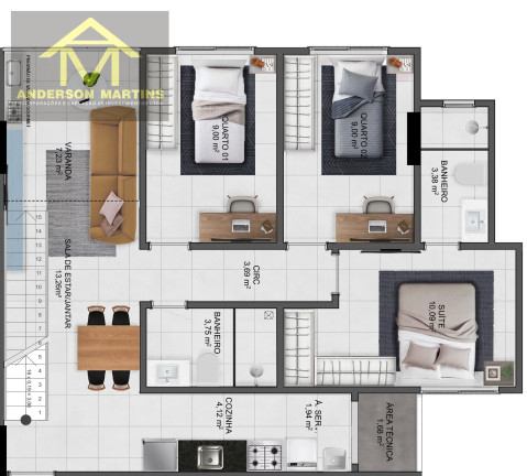 Imagem Apartamento com 2 Quartos à Venda, 59 m² em Praia De Itaparica - Vila Velha Imagem Apartamento com 2 Quartos à Venda, 59 m² em Praia De Itaparica - Vila Velha