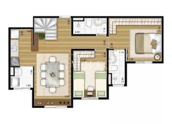 Imagem Apartamento com 2 Quartos à Venda, 109 m² em Jardim Torres São José - Jundiaí