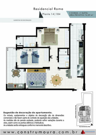 Imagem Apartamento com 2 Quartos à Venda, 74 m² em Campo Da Aviação - Praia Grande