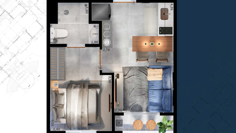 Imagem Kitnet com 1 Quarto à Venda, 26 m² em Vila Amélia - Ribeirão Preto