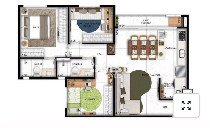 Imagem Apartamento com 3 Quartos à Venda, 80 m² em Jardim América - Goiânia Imagem Apartamento com 3 Quartos à Venda, 80 m² em Jardim América - Goiânia