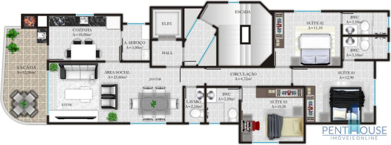 Imagem Apartamento com 3 Quartos à Venda, 115 m² em Centro - Balneário Camboriú Imagem Apartamento com 3 Quartos à Venda, 115 m² em Centro - Balneário Camboriú