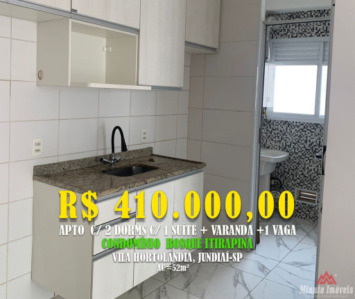 Imagem Apartamento com 2 Quartos à Venda, 52 m² em Vila Hortolândia - Jundiaí
