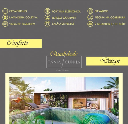 Imagem Apartamento com 2 Quartos à Venda, 52 m² em Brisamar - João Pessoa