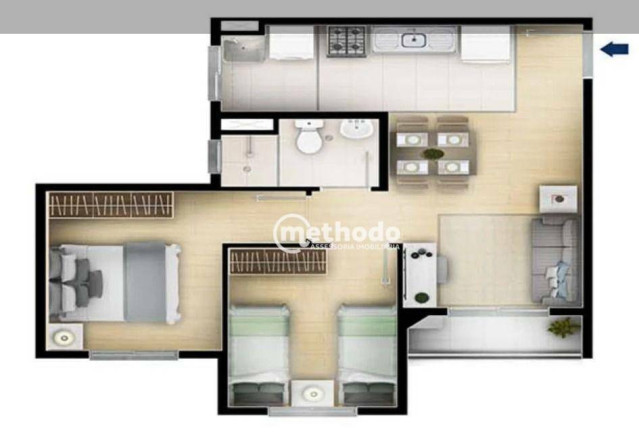 Imagem Apartamento com 2 Quartos à Venda, 44 m² em Jardim Ipaussurama - Campinas Imagem Apartamento com 2 Quartos à Venda, 44 m² em Jardim Ipaussurama - Campinas