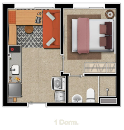 Imagem Apartamento com 2 Quartos à Venda, 33 m² em Sé - São Paulo Imagem Apartamento com 2 Quartos à Venda, 33 m² em Sé - São Paulo