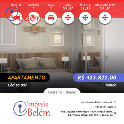 Imagem Apartamento com 3 Quartos à Venda, 57 m² em Pedreira - Belém Imagem Apartamento com 3 Quartos à Venda, 57 m² em Pedreira - Belém