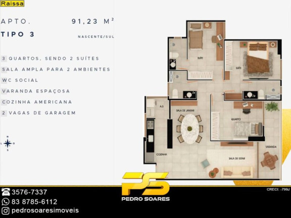 Imagem Apartamento à Venda, 63 m² em Manaíra - João Pessoa Imagem Apartamento à Venda, 63 m² em Manaíra - João Pessoa