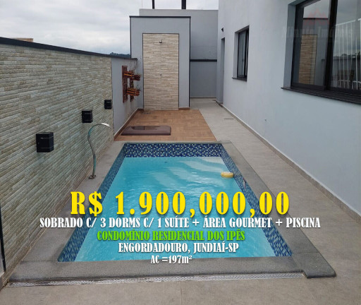 Casa com 3 Quartos à Venda, 197 m² em Engorddouro - Jundiaí