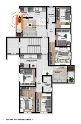 Imagem Apartamento com 3 Quartos à Venda, 103 m² em Parque Da Fonte - São José Dos Pinhais