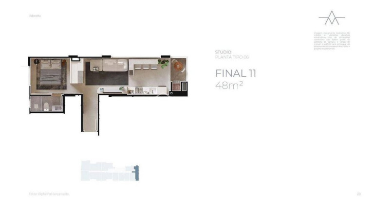 Imagem Apartamento com 1 Quarto à Venda, 48 m² em Praia Brava - Itajaí