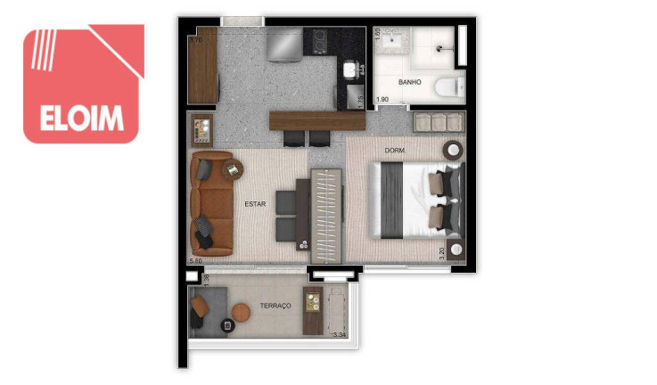 Imagem Apartamento com 1 Quarto à Venda, 37 m² em Jardins - São Paulo