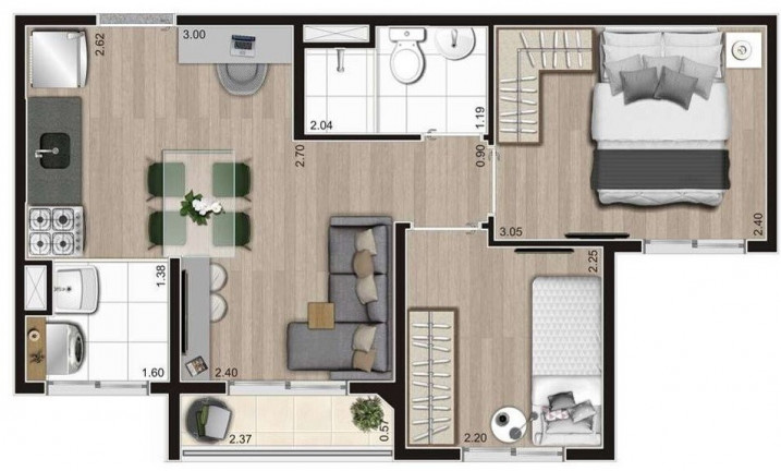 Imagem Imóvel com 2 Quartos à Venda, 37 m² em Jardim Imperador - São Paulo