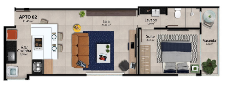 Imagem Imóvel com 1 Quarto à Venda, 42 m² em Mata Da Praia - Vitória Imagem Imóvel com 1 Quarto à Venda, 42 m² em Mata Da Praia - Vitória