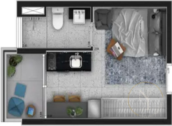 Imagem Imóvel com 1 Quarto para Alugar, 22 m² em Indianópolis - São Paulo Imagem Imóvel com 1 Quarto para Alugar, 22 m² em Indianópolis - São Paulo
